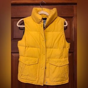 Lands End bright yellow down vest